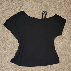SHEIN Black Off-Shoulder Tee